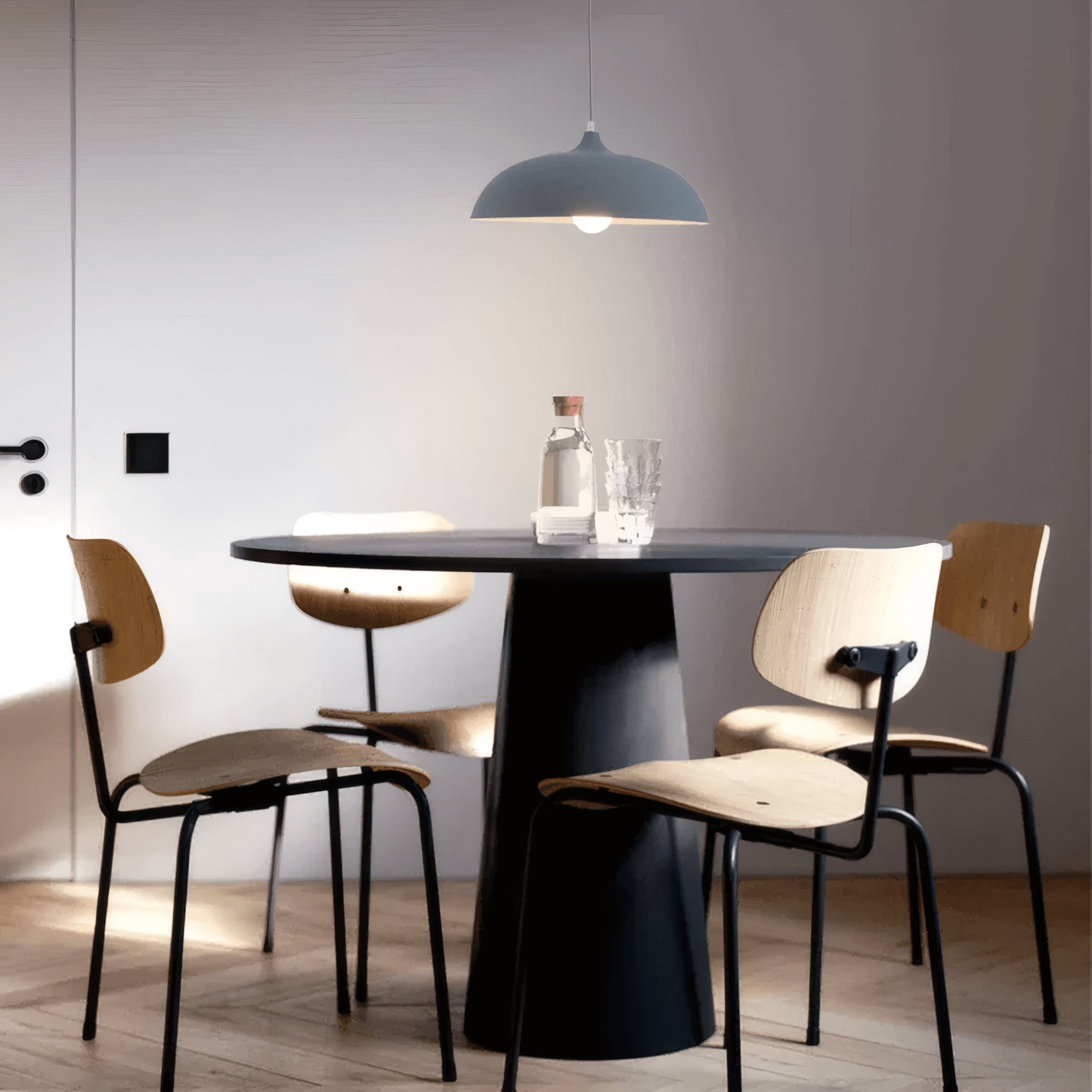 Morandi Metal Pendant Light - Black/Blue/Green/Grey for Dining Room